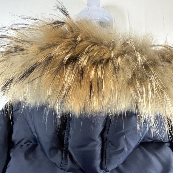 PYRENEX Jacket Womens Size 4/6 Small Navy Down Bomber Hooded Puffer Gorpcore Ski - Picture 12 of 12